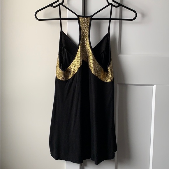 💙3/$30 EXPRESS gold trim black barcelona cami top - Picture 2 of 4